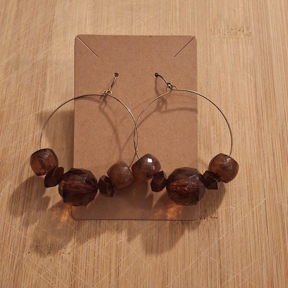 BEADED HOOP EARRINGS
